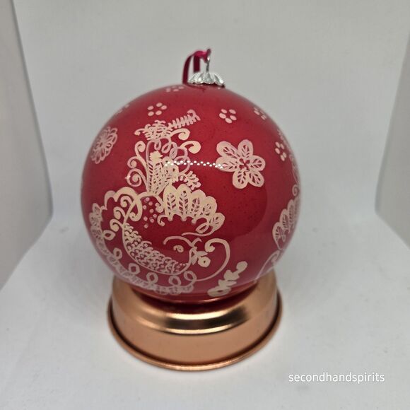 Vera Bradley 2010 Twirly Birds Pink  Glass Ball Ornament Christmas   W Box - Picture 3 of 6